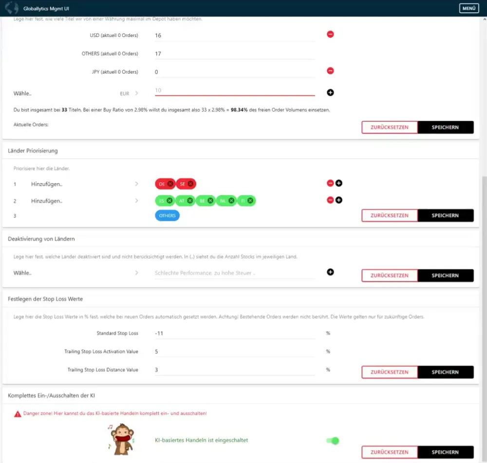 Globallytics Fund No. 1 screenshot